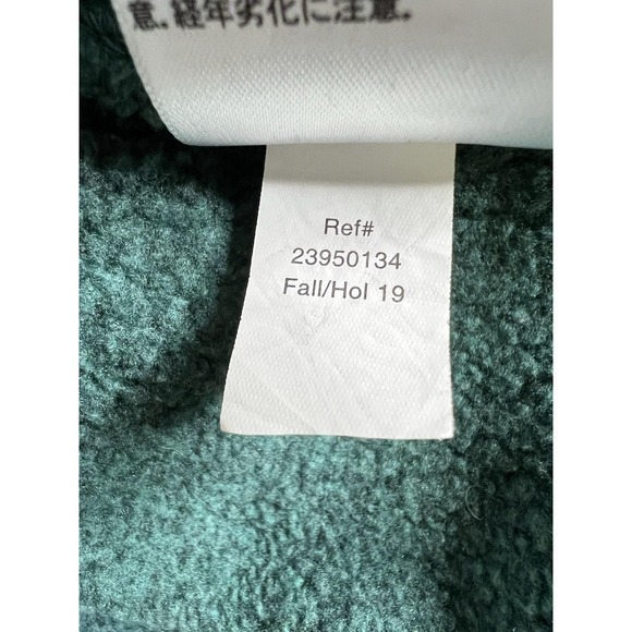 Eddie Bauer Sweater Mens Large Green Polyester Fleece Mock Neck Pullover - Picture 7 of 10